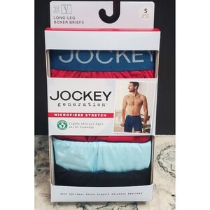 Boxer‎ Briefs Underwear Men's S 28-30 Jockey Generation Microfiber Long Leg 3 Pk